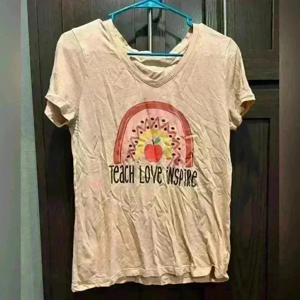 Teach Love Inspire Graphic Tee Teacher Shirt